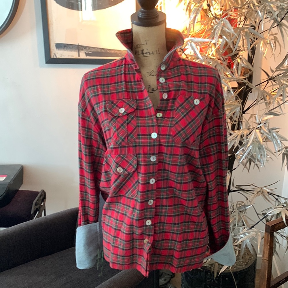 Ronald Van Der Kemp plaid blouse 36